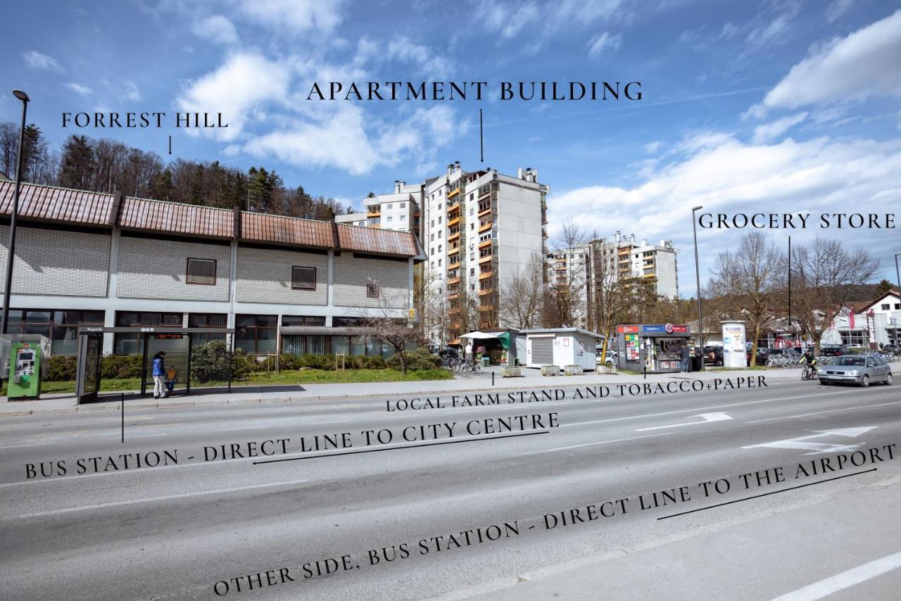 Elegant 1-Bedroom Apartment Near Hill Forest Liubliana Exterior foto